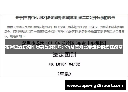 布姆拉受伤对印澳决战的影响分析及其对比赛走势的潜在改变